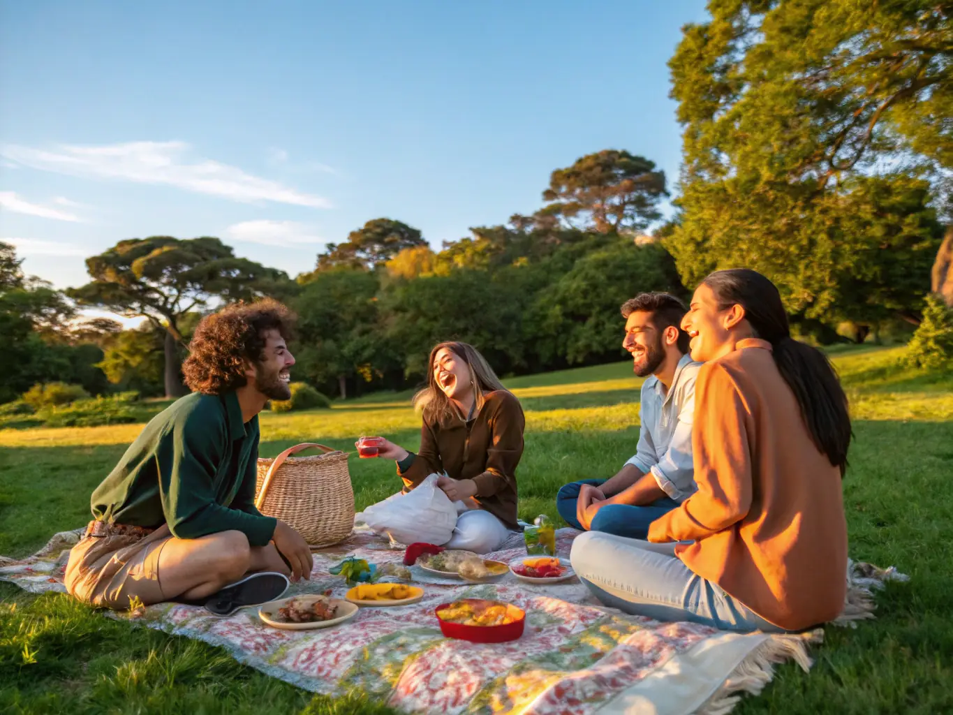 A group of SCGL members gathered at a club event, enjoying food, drinks, and conversation, highlighting the social aspect of the club.